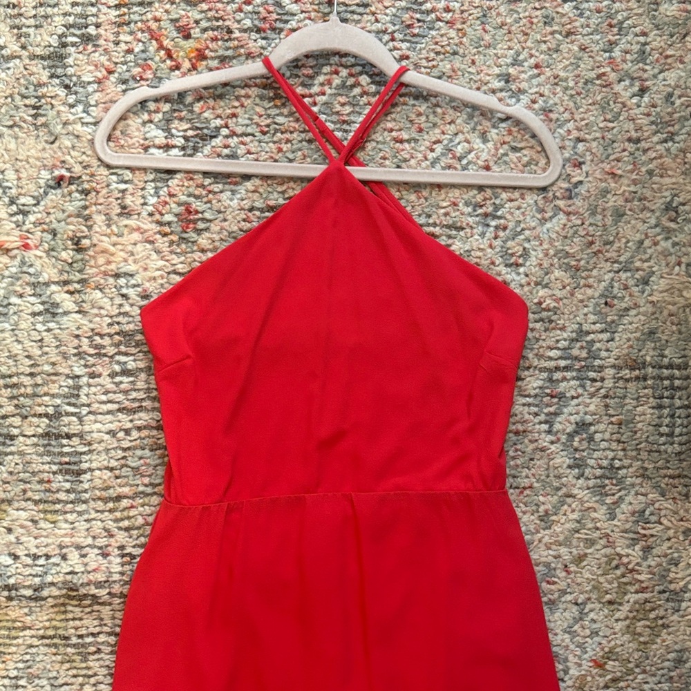 Lulu's Bold Red Sleeveless Dress